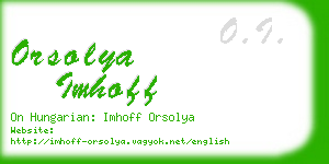 orsolya imhoff business card